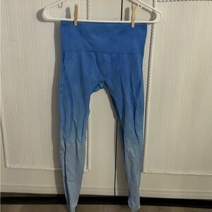 Ombre Blue White Gym Leggings